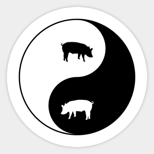 BBQ - Yin Yang Pig Sticker